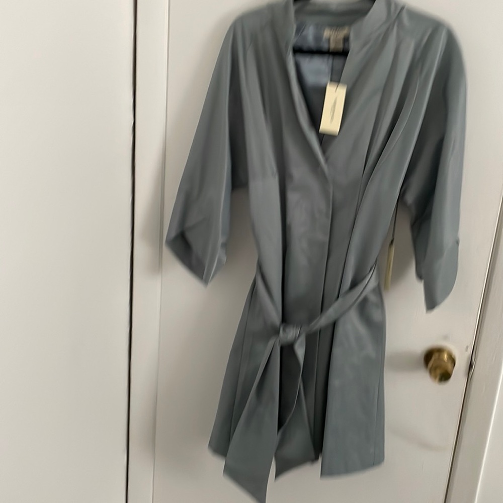 Gorgeous Vertigo Paris trench coat XL Kimono 3/4 “ sleeves blue